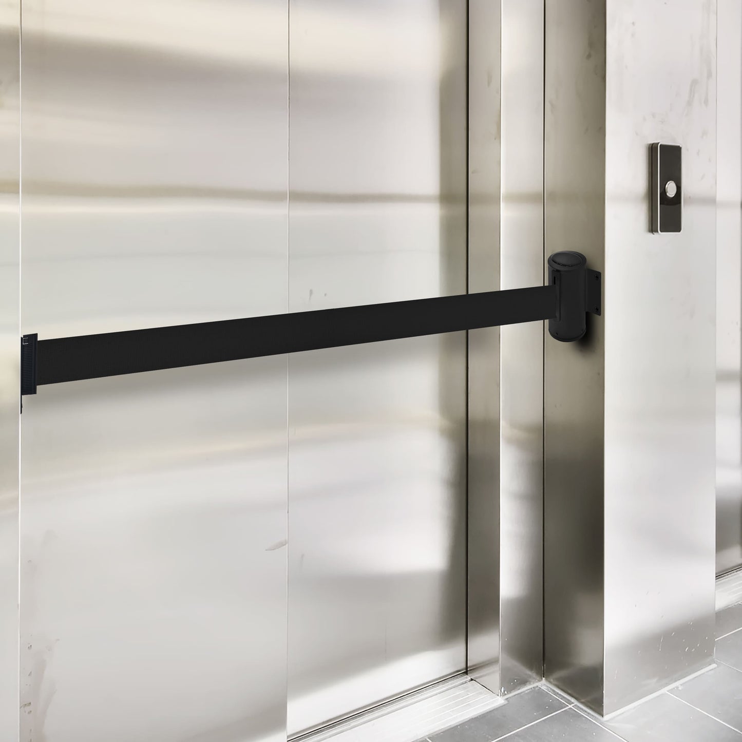 COMPATIBLE WALL-MOUNTED RETRACTABLE BELT (BLACK)