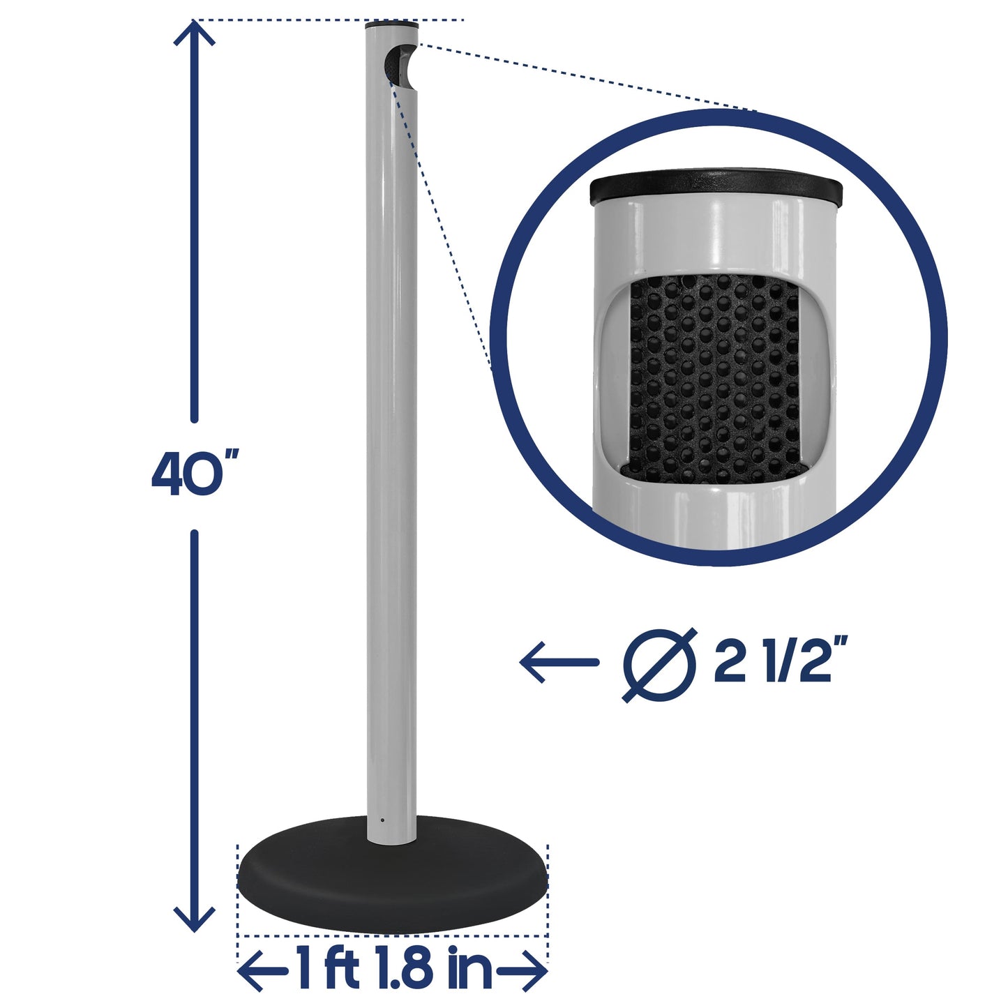 SLIM ASH POST (GREY)