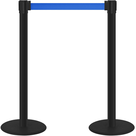 COMPATIBLE BLACK STANCHION BLUE BELT (2-PACK)