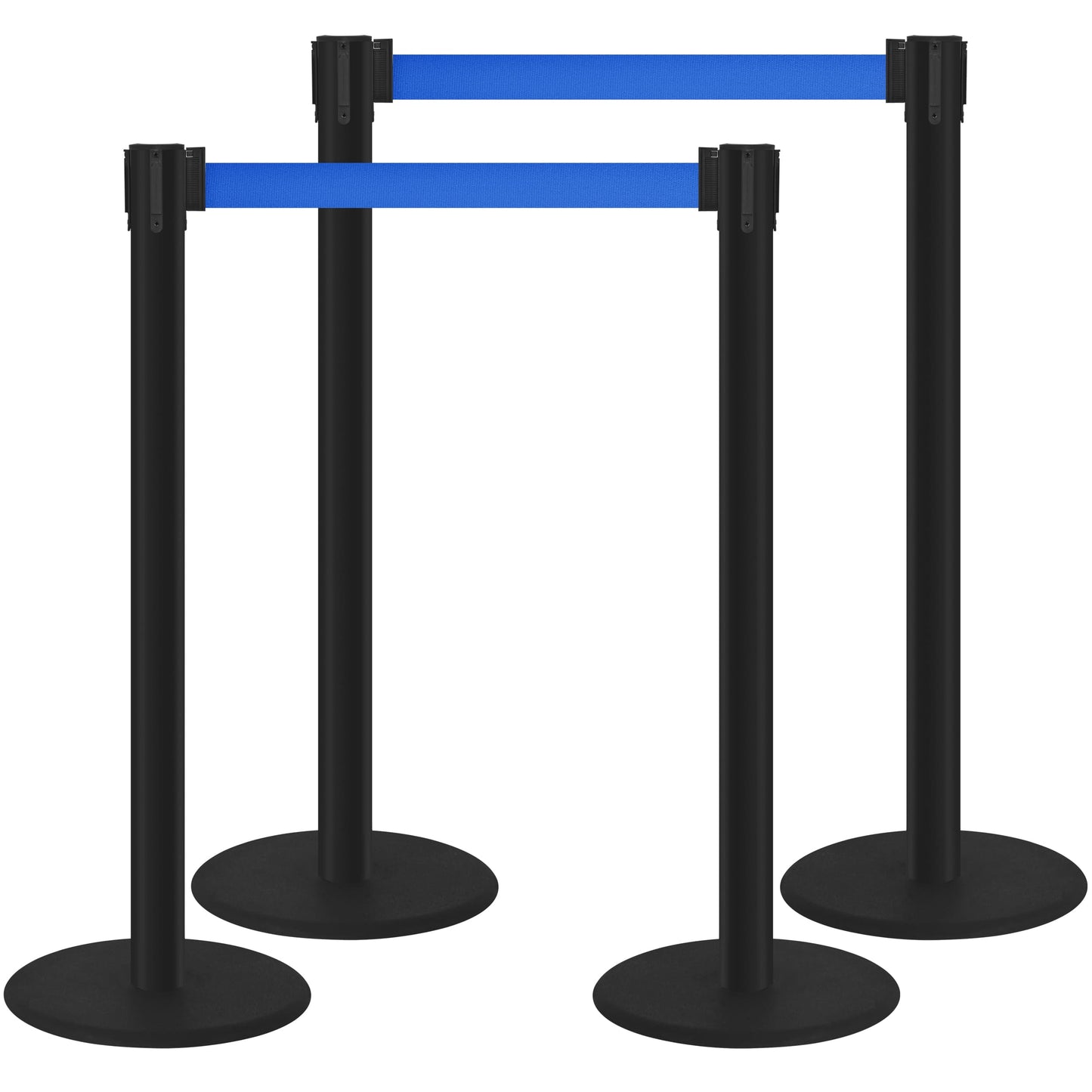 COMPATIBLE BLACK STANCHION BLUE BELT (2-PACK)