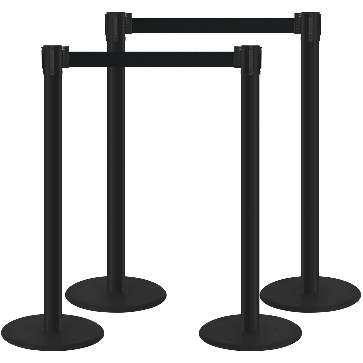 COMPATIBLE BLACK STANCHION BLACK BELT (2-PACK)
