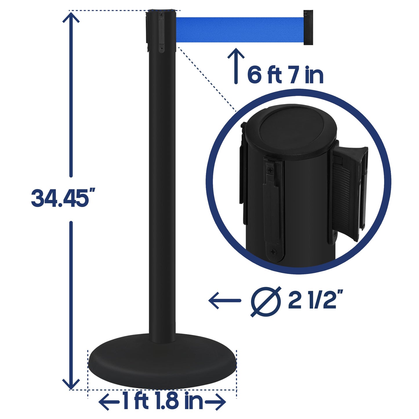BLUE ECOMAX STANCHION (2-PACK)