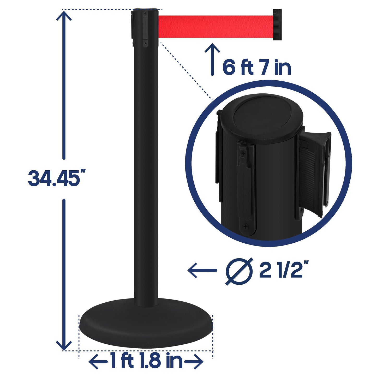 RED ECOMAX STANCHION (2-PACK)