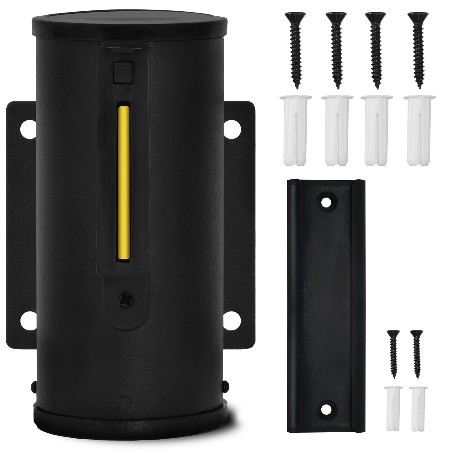 COMPATIBLE WALL-MOUNTED RETRACTABLE BELT (BLACK & YELLOW)
