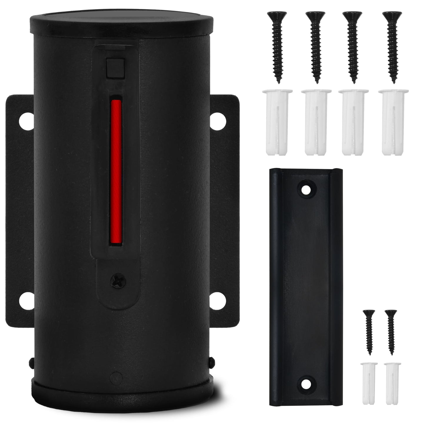 COMPATIBLE WALL-MOUNTED RETRACTABLE BELT (RED & WHITE)