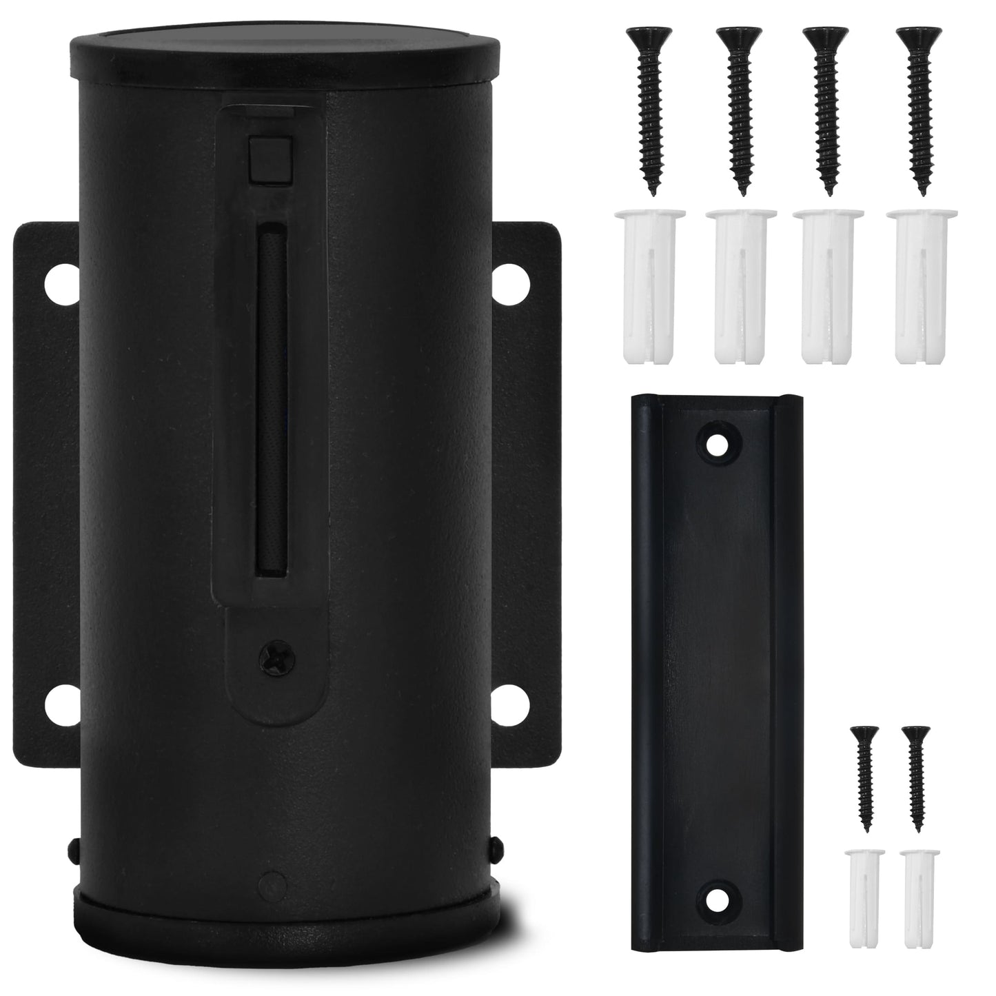 COMPATIBLE WALL-MOUNTED RETRACTABLE BELT (BLACK)